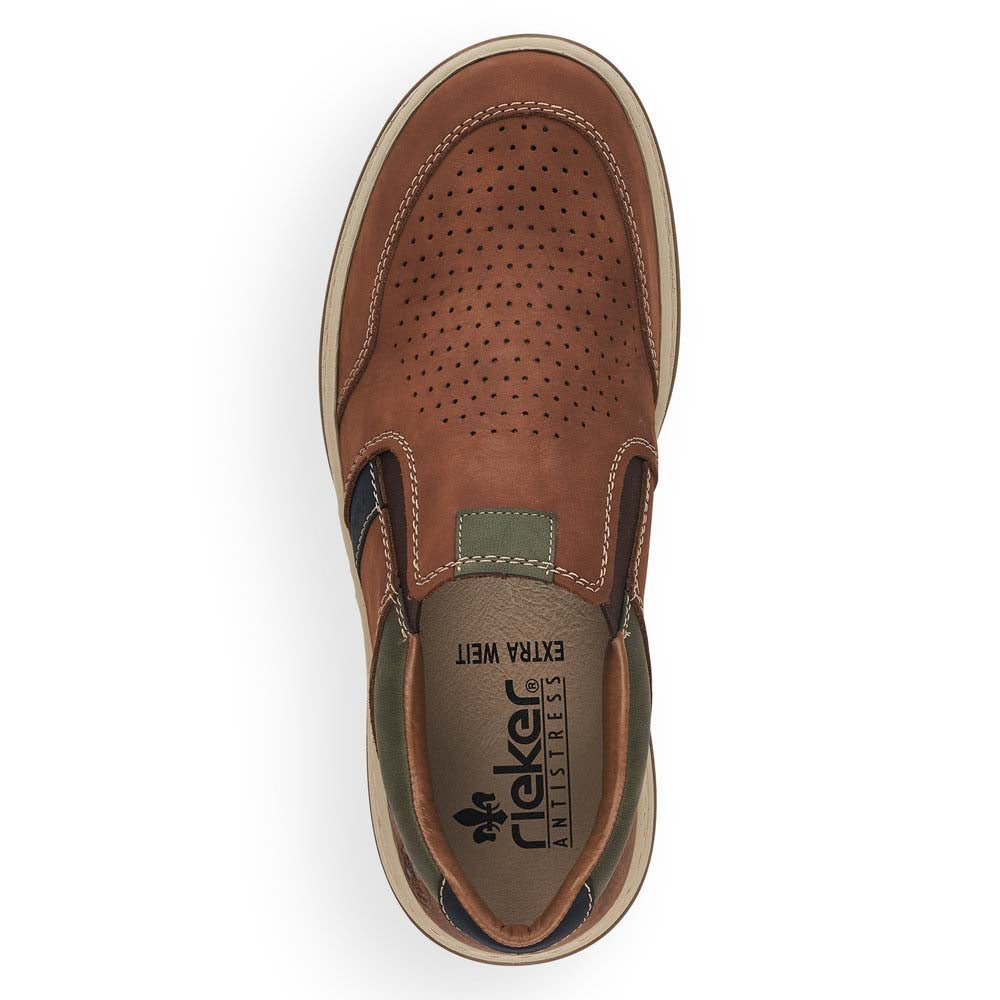 Rieker Men's Style 17371 Casual Slip-On - Brown 65kdX76T