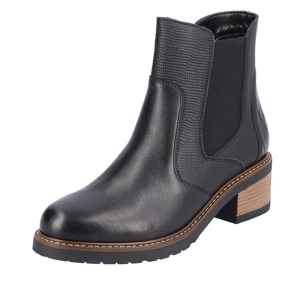 Remonte Leather Women's Mid Height D1A71 Mid-Height Boots - Black