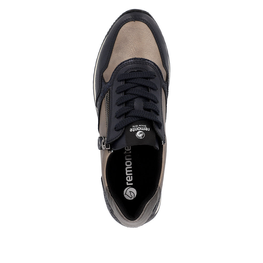 Remonte Women's Style D0H01 Athletic Lace-Up With Zip - Blue Combination cmFoUfrd