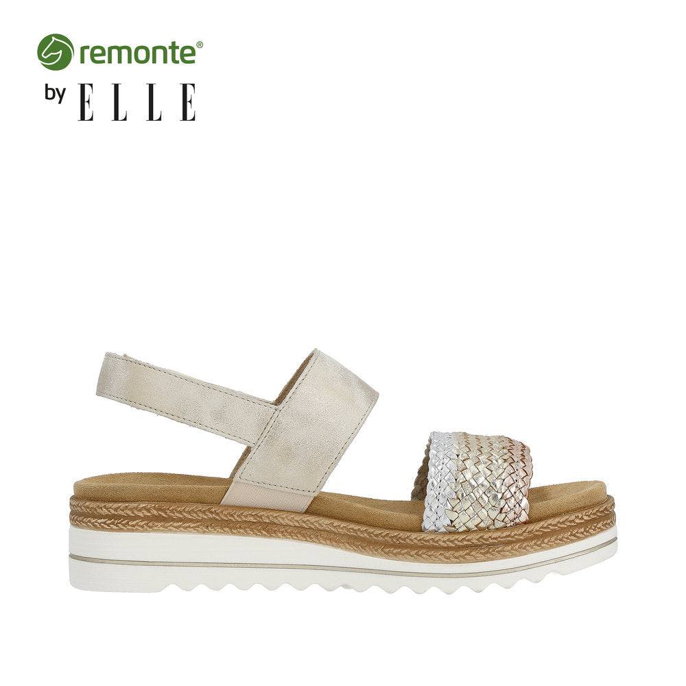 Remonte Women's Style D0Q56 Casual Sandal - Metallic al9QYfCl