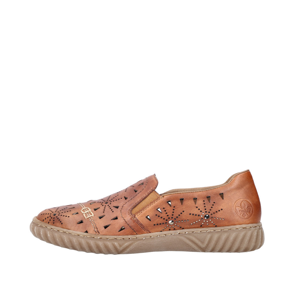 Rieker Women's Style N0967 Casual Slip-On - Brown P9ZvH6Je