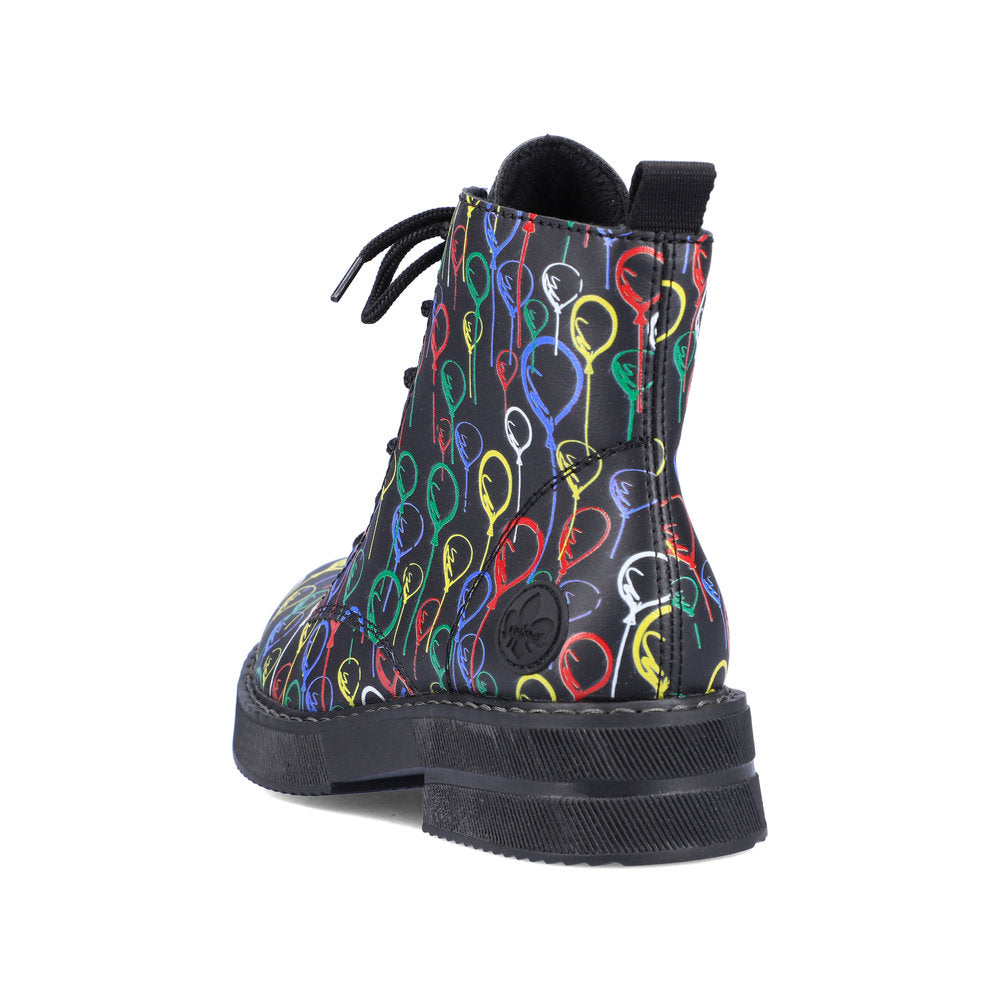 Rieker Synthetic Leather Women's Short 72010-14 Ankle Boots - Black Combination aM4AMIvL