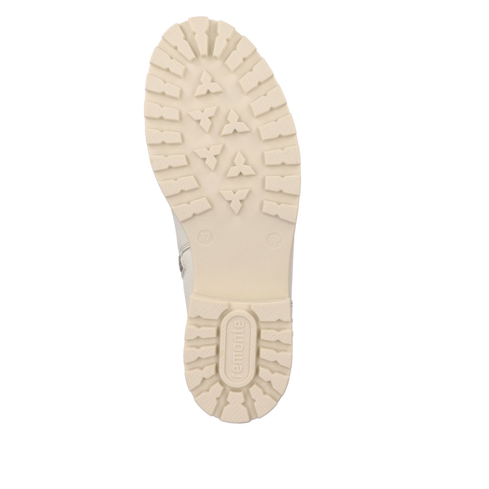 Remonte Leather Women's Mid Height D0W76 Mid-Height Boots - White aLBFHOoV