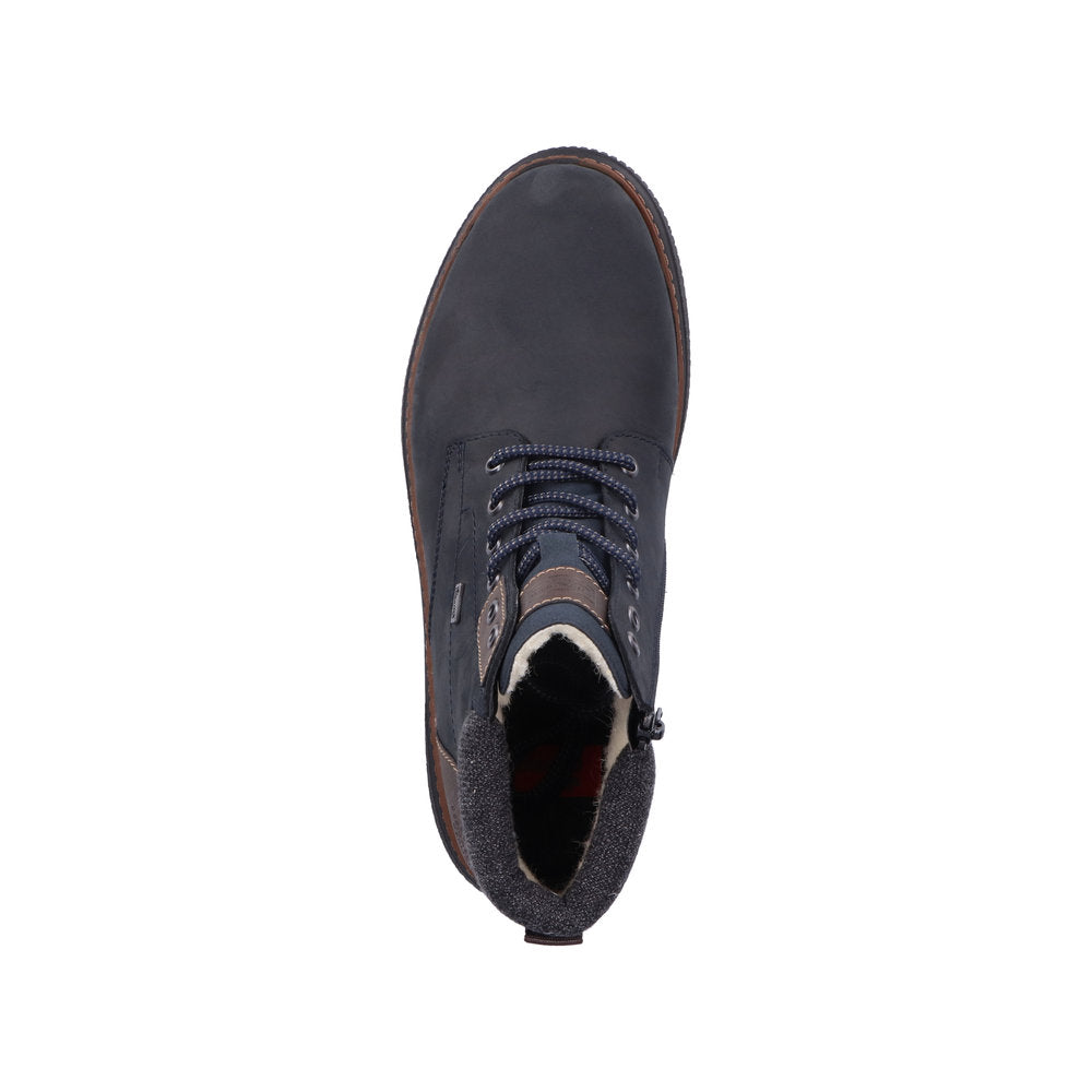 Rieker Suede Leather Men's B3343 Ankle Boots - Blue Combination 2pfin4da