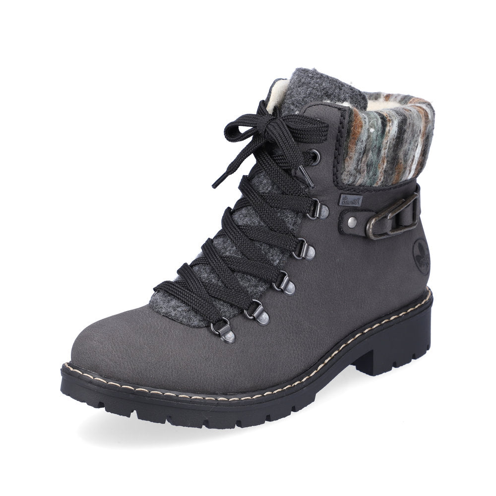 Rieker Synthetic Material Women's Short Y9131 Ankle Boots - Grey