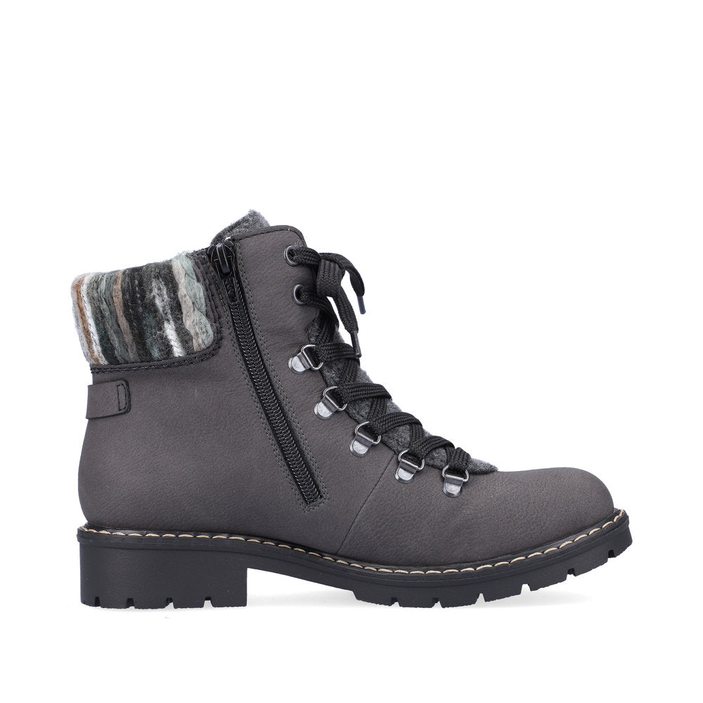 Rieker Synthetic Material Women's Short Y9131 Ankle Boots - Grey pwDyUklY