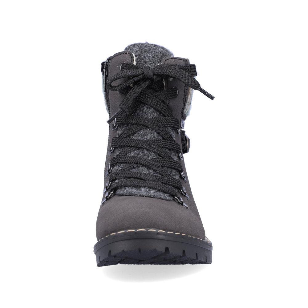 Rieker Synthetic Material Women's Short Y9131 Ankle Boots - Grey pwDyUklY