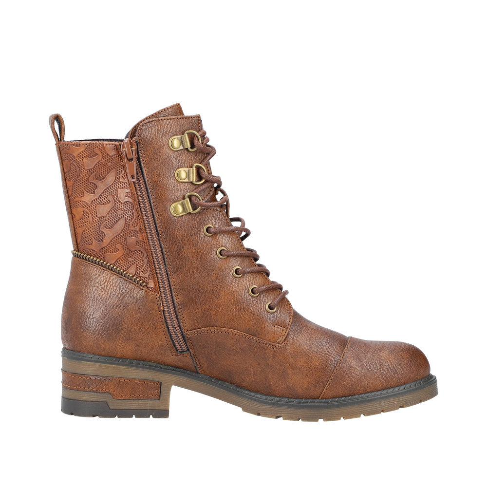 Rieker Synthetic Material Women's Short 91614 Ankle Boots - Brown Z0jvp6OM