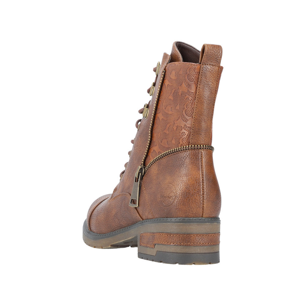 Rieker Synthetic Material Women's Short 91614 Ankle Boots - Brown Z0jvp6OM