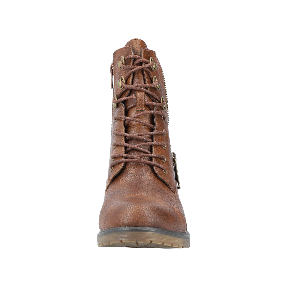 Rieker Synthetic Material Women's Short 91614 Ankle Boots - Brown Z0jvp6OM