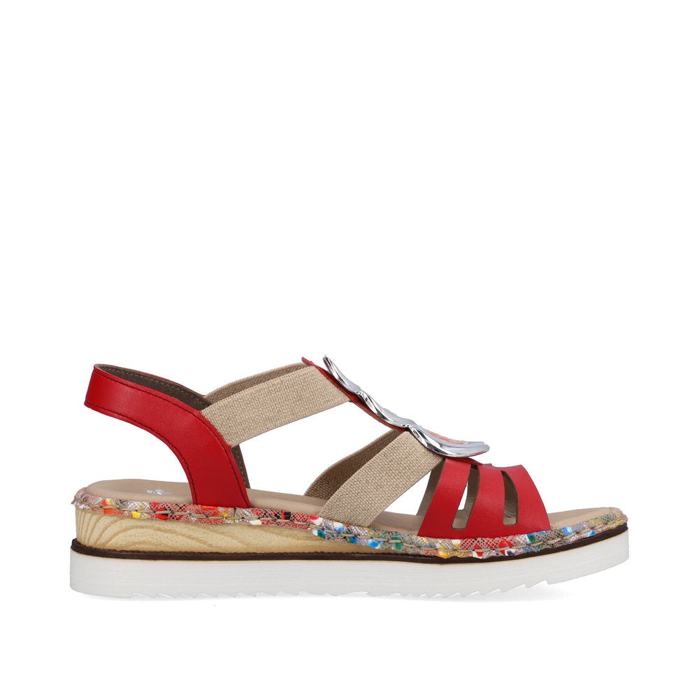 Rieker Women's Style 679L4 Casual Sandal - Red ldLCrJJD