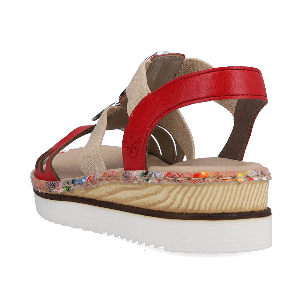 Rieker Women's Style 679L4 Casual Sandal - Red ldLCrJJD