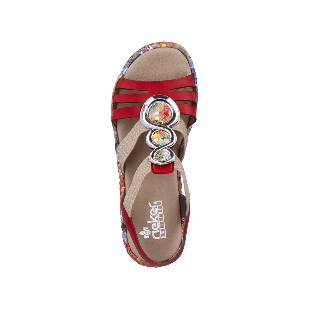 Rieker Women's Style 679L4 Casual Sandal - Red ldLCrJJD