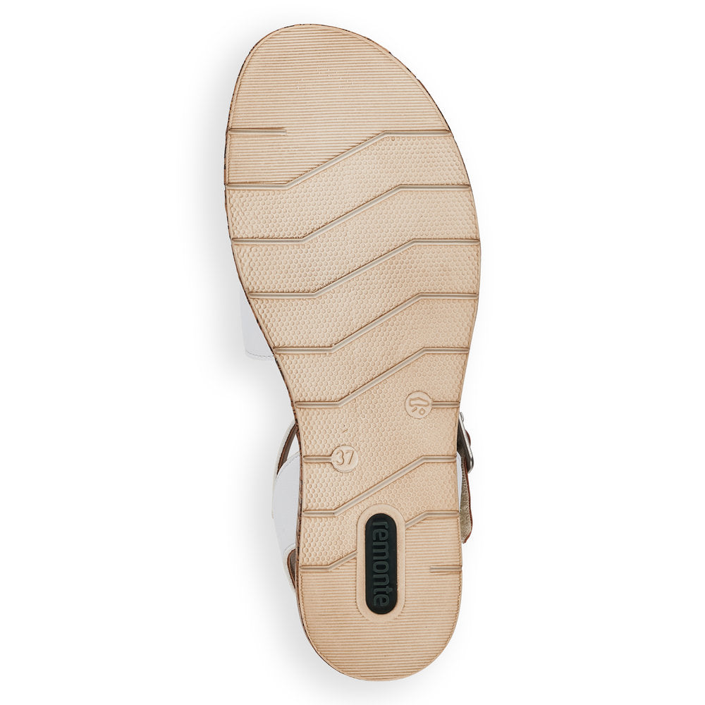 Remonte Women's Style D3052 Casual Sandal - White Combination EQ63DmDP