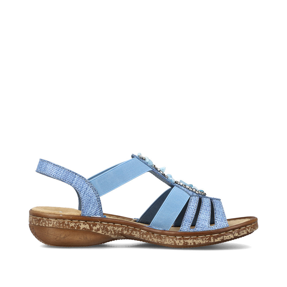 Rieker Women's Style 62858 Casual Sandal - Blue PMner4Y2