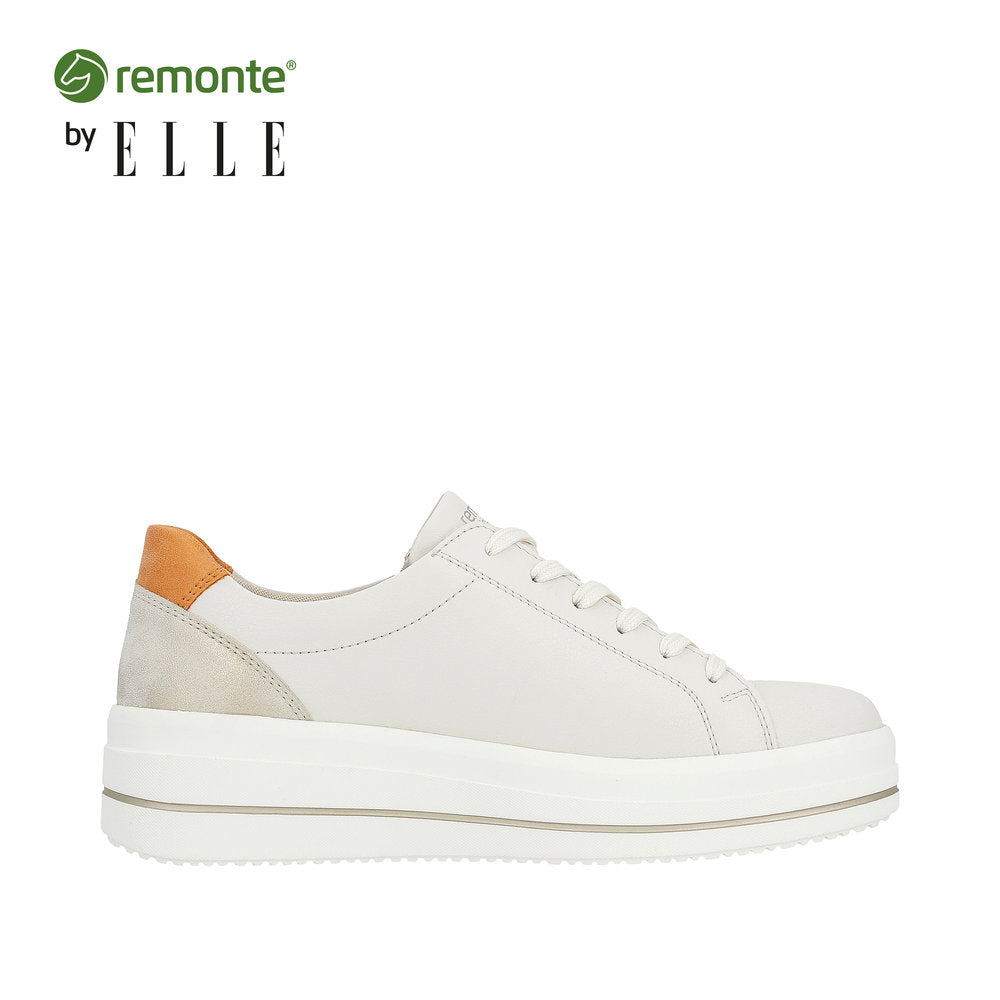 Remonte Women's Style D1C01 Athletic Lace-Up With Zip - White Combination wagHF5nB