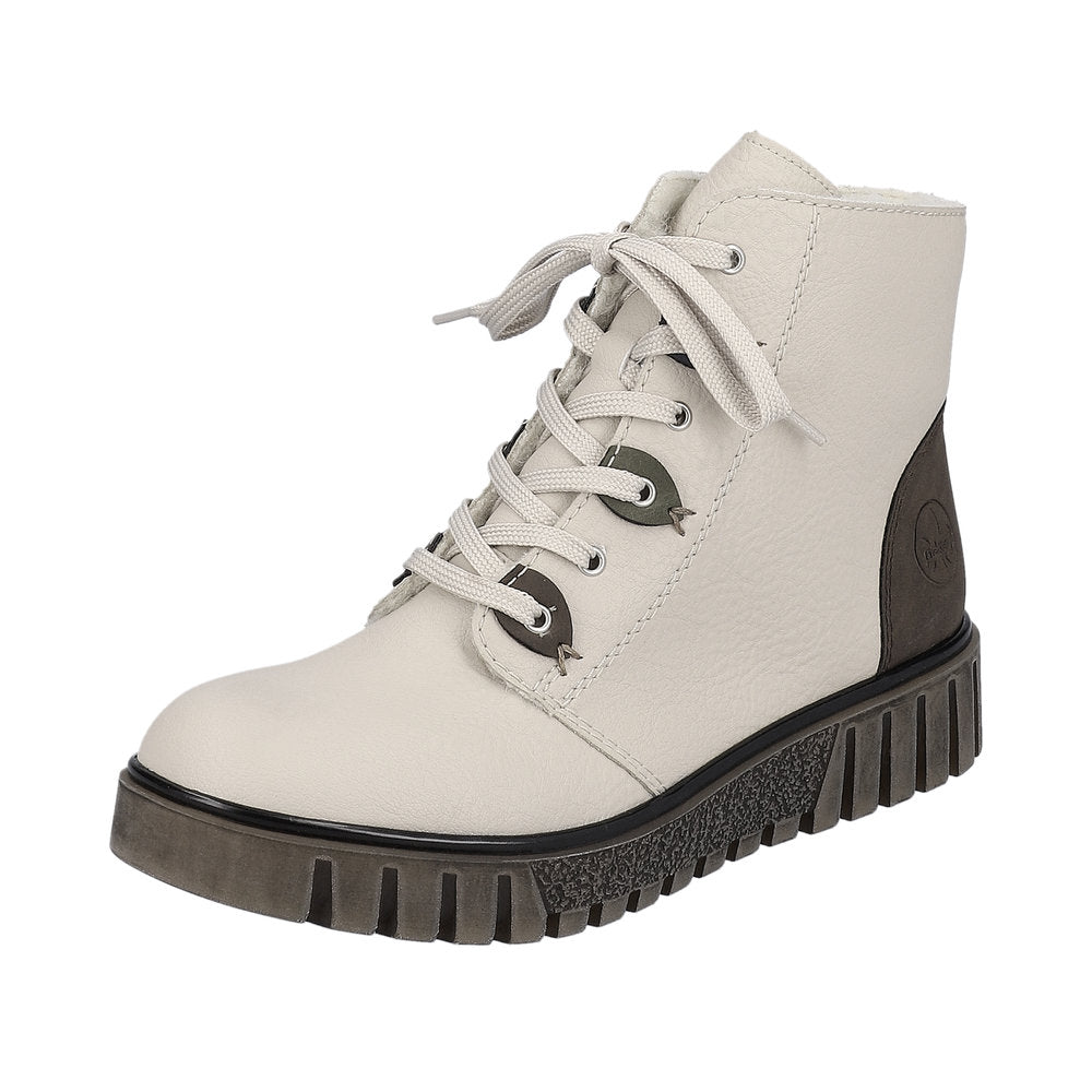 Rieker Synthetic Material Women's Short Y3401 Ankle Boots - Beige