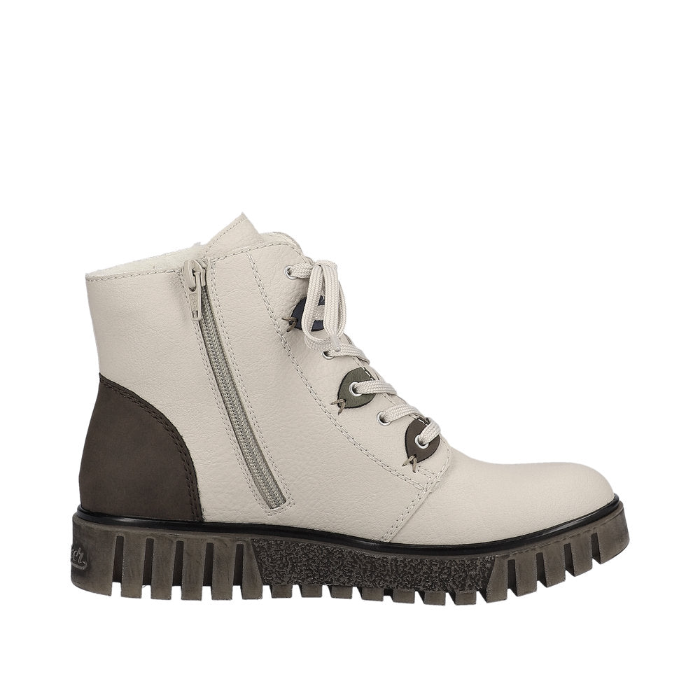 Rieker Synthetic Material Women's Short Y3401 Ankle Boots - Beige EBvxyL2W