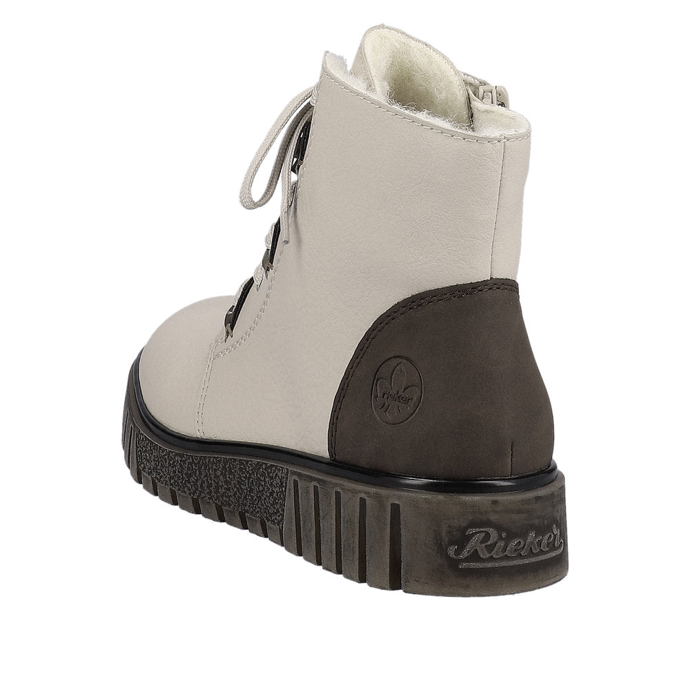 Rieker Synthetic Material Women's Short Y3401 Ankle Boots - Beige EBvxyL2W