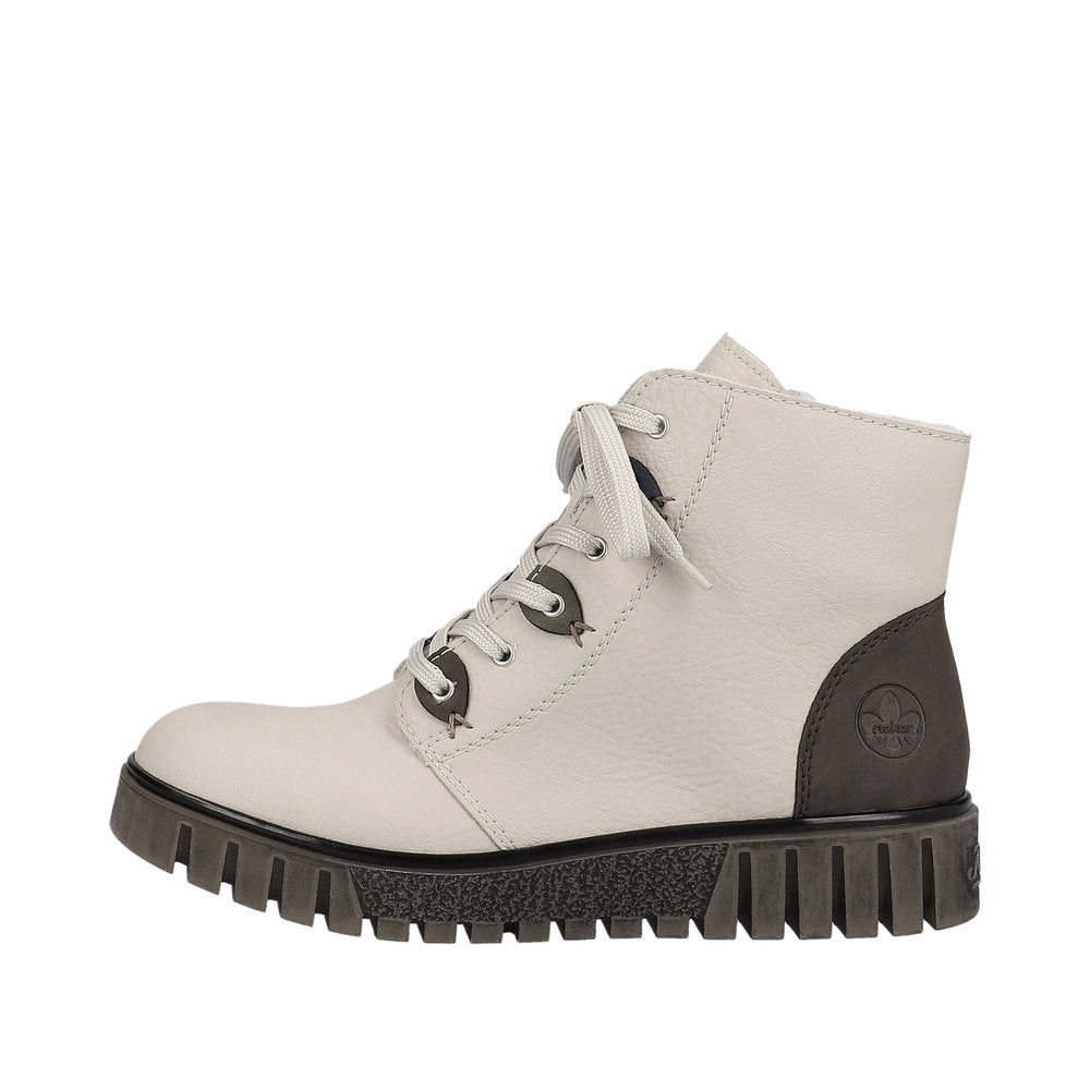 Rieker Synthetic Material Women's Short Y3401 Ankle Boots - Beige EBvxyL2W