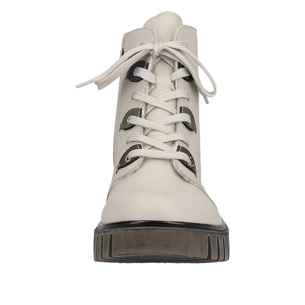 Rieker Synthetic Material Women's Short Y3401 Ankle Boots - Beige EBvxyL2W