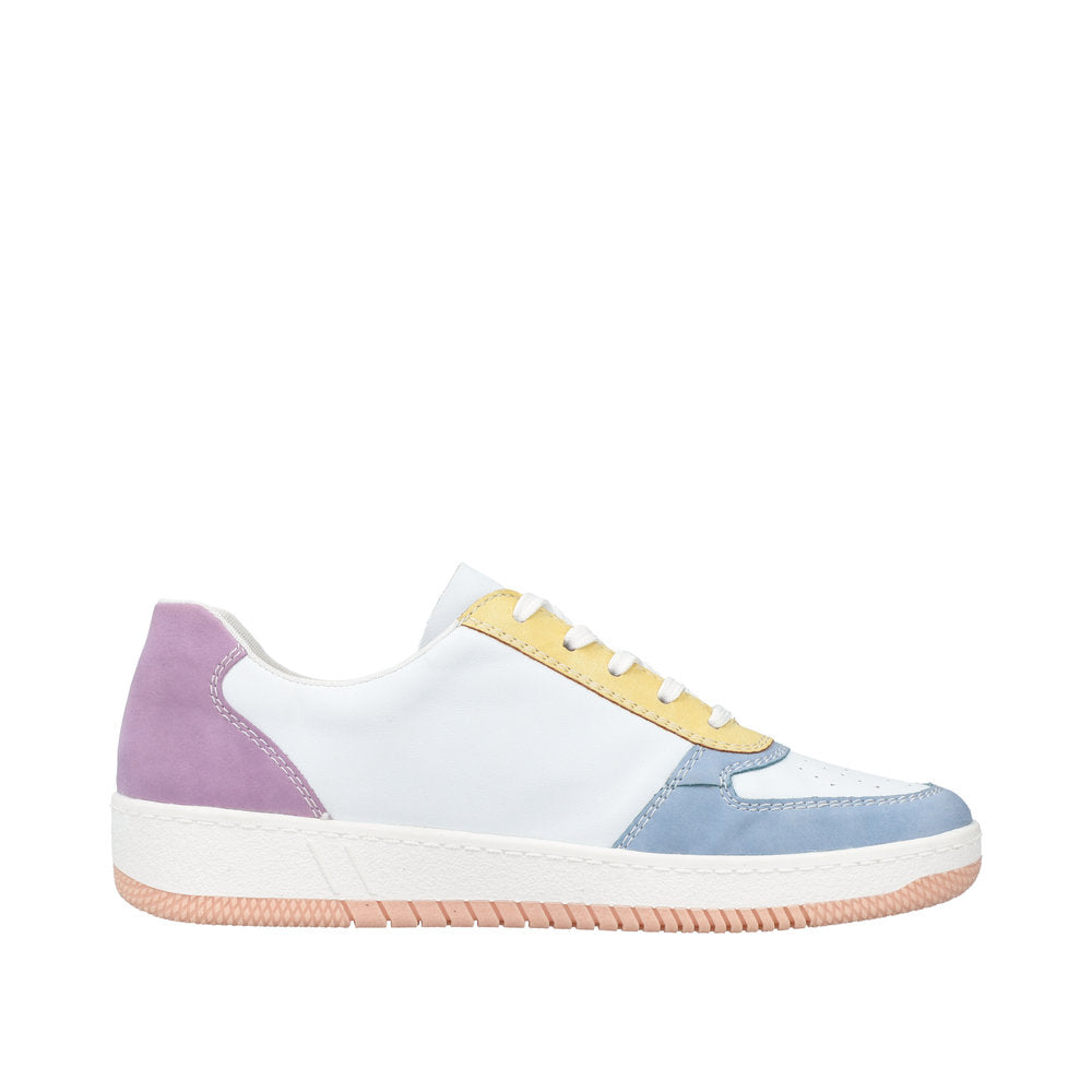 Rieker Women's Style M5520 Athletic Lace-Up With Zip - White Combination kpTbmnhk
