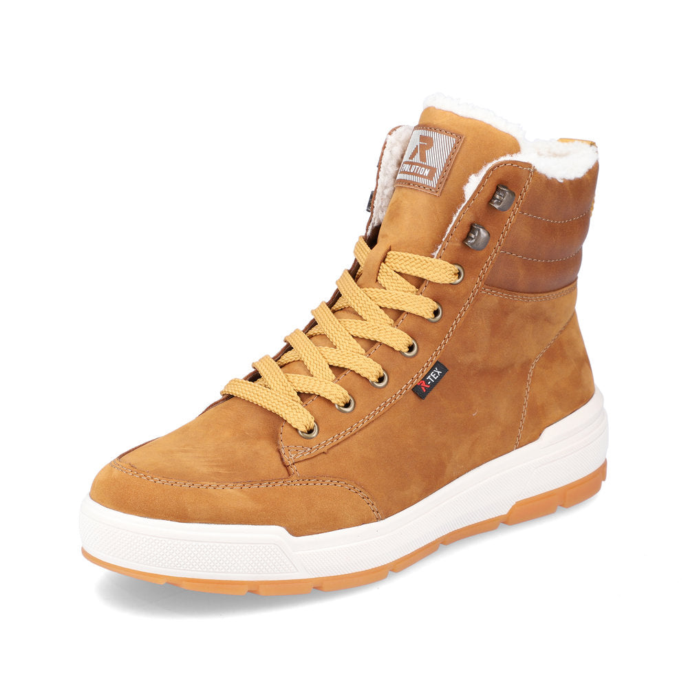 Rieker Evolution Suede Leather Men's U0071 Ankle Boots - Yellow