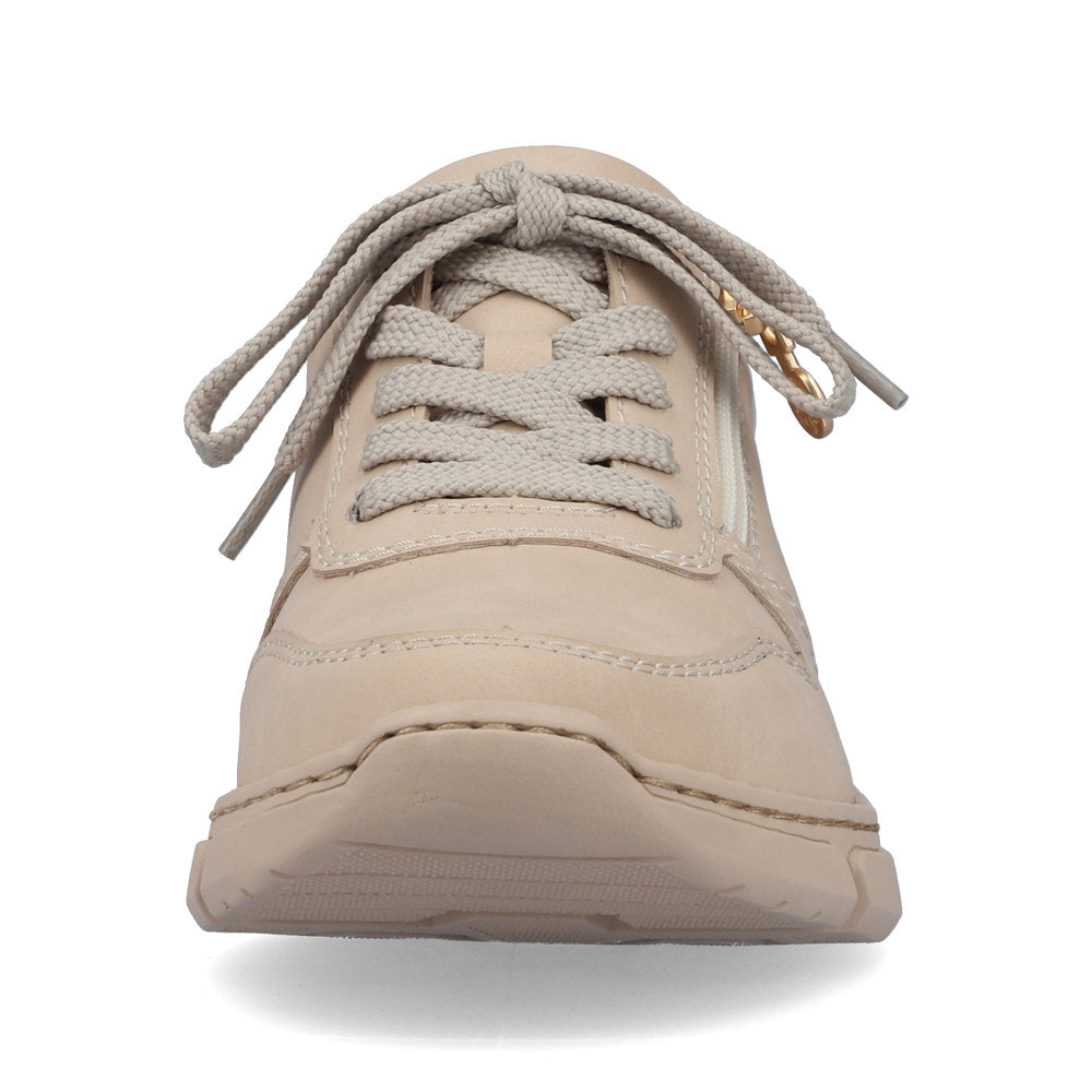 Rieker Women's Style M0131 Athletic Lace-Up With Zip - Beige R8YEMkA8