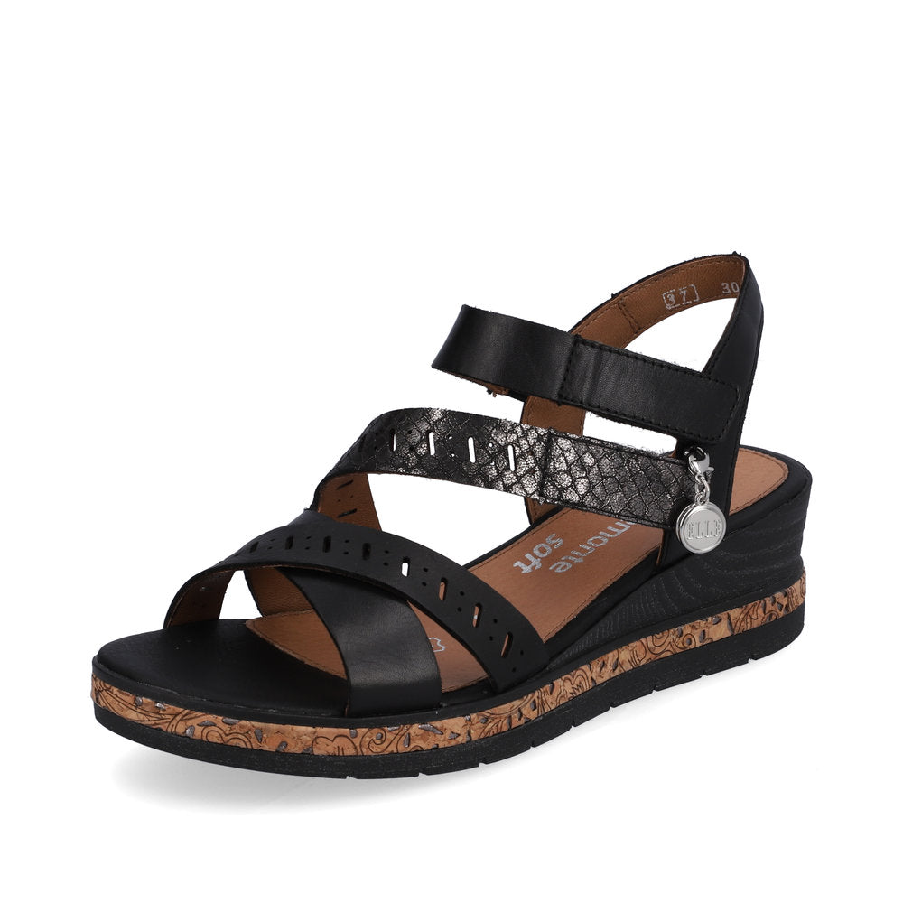 Remonte Women's Style D3064 Casual Sandal - Black
