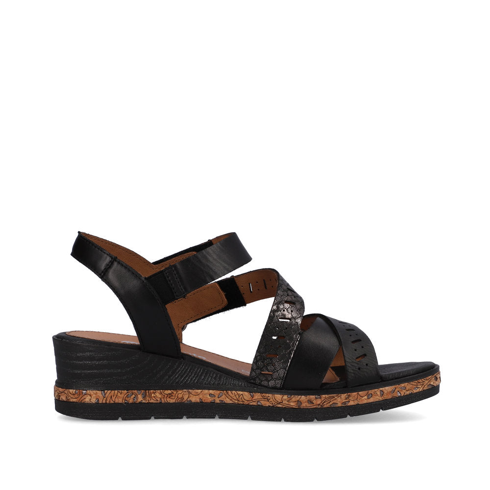 Remonte Women's Style D3064 Casual Sandal - Black 99RaIT6Y