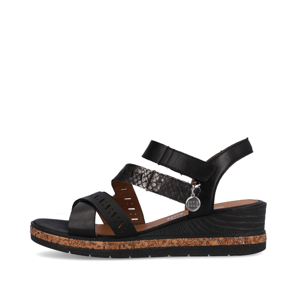 Remonte Women's Style D3064 Casual Sandal - Black 99RaIT6Y
