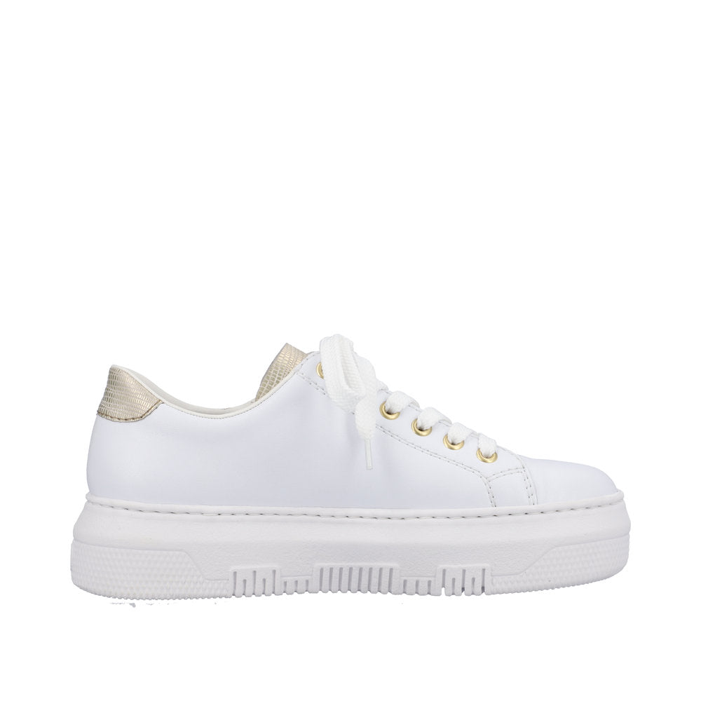 Rieker Women's Style M1921 Athletic Lace-Up With Zip - White fGIMKpsR