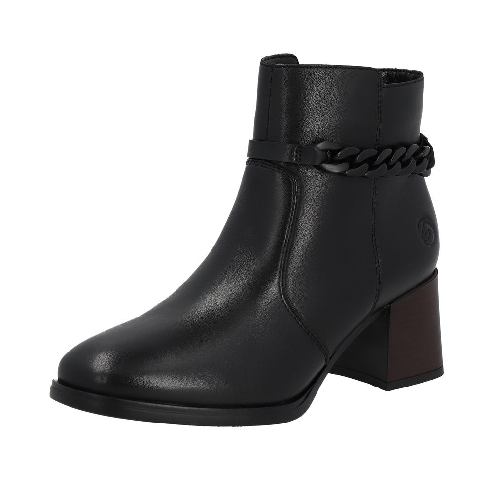 Remonte Leather Women's Mid Height D0V73 Mid-Height Boots - Black