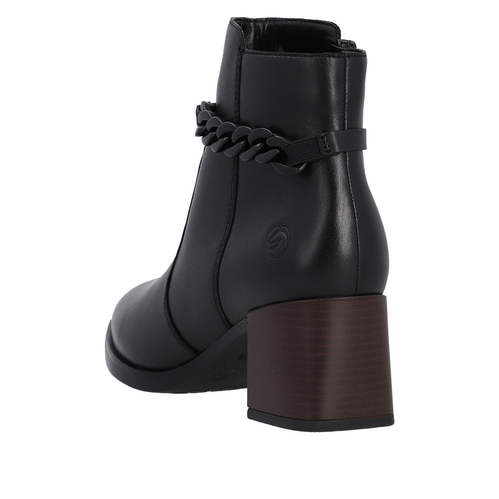 Remonte Leather Women's Mid Height D0V73 Mid-Height Boots - Black ObY74xYp