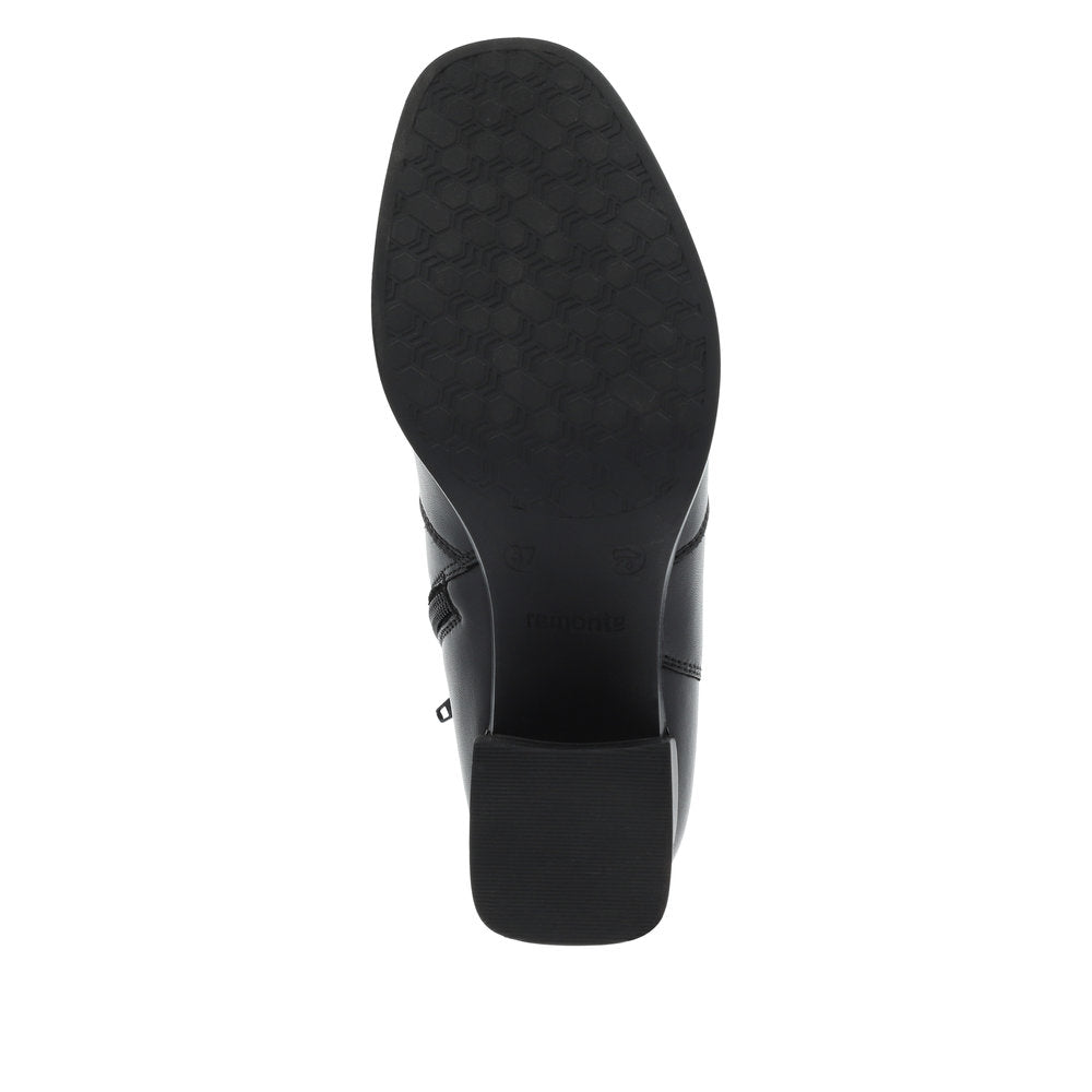 Remonte Leather Women's Mid Height D0V73 Mid-Height Boots - Black ObY74xYp