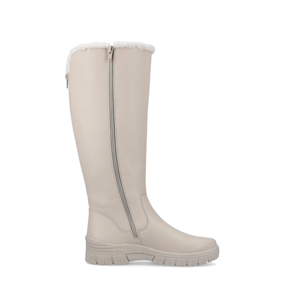 Remonte Leather Women's Tall D0E73 Tall Boots - Beige xzTcKJPX
