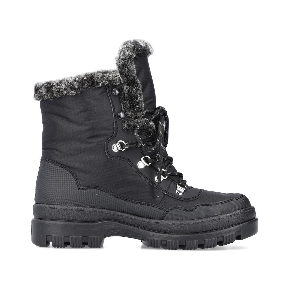 Rieker Textile Women's Mid Height X9034 Mid-Height Boots - Black HL76CCft