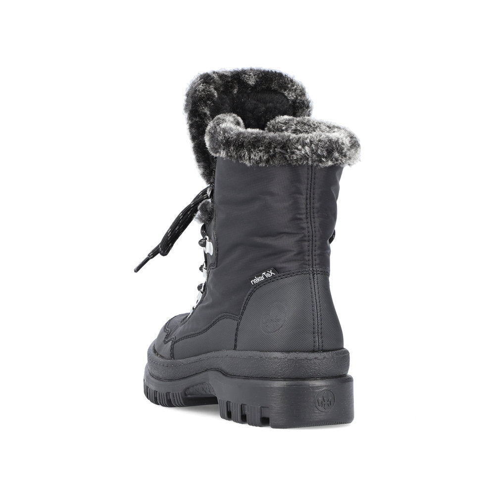 Rieker Textile Women's Mid Height X9034 Mid-Height Boots - Black HL76CCft
