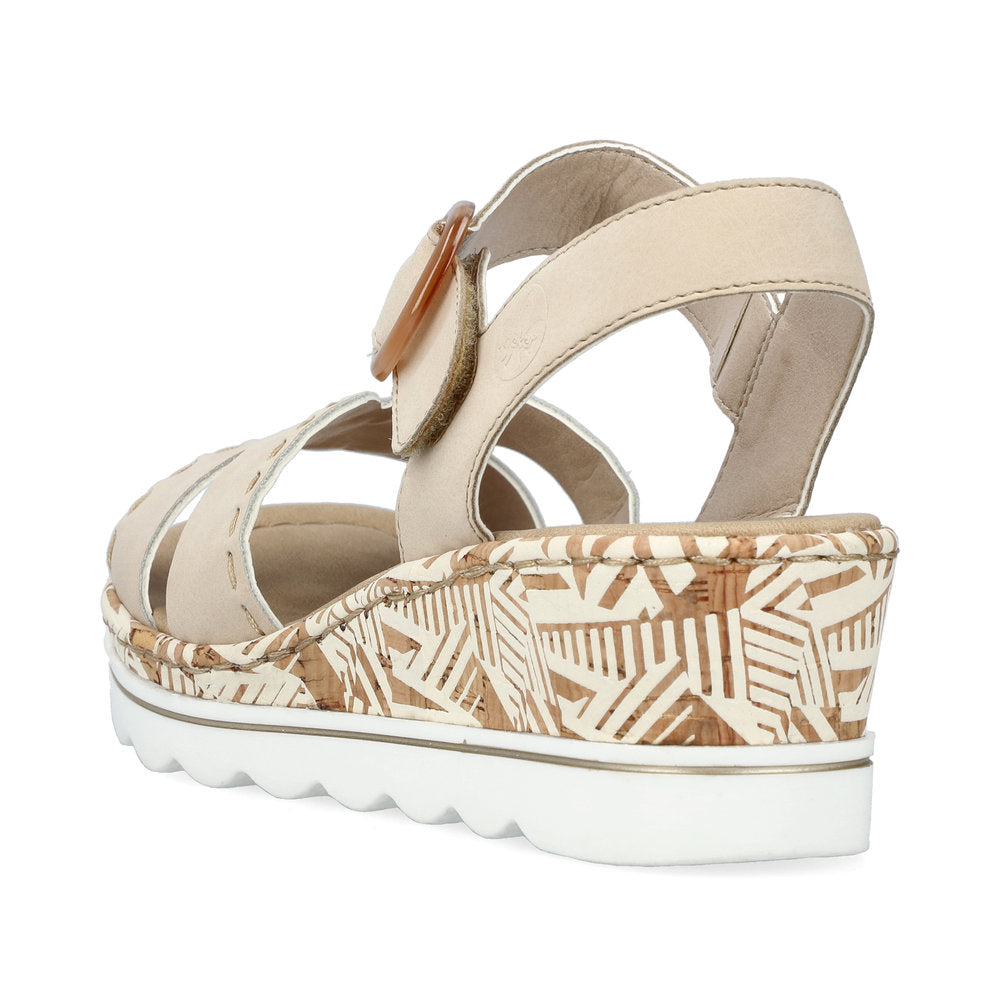 Rieker Women's Style 67173 Dress Sandal - Beige JZ95oSgW