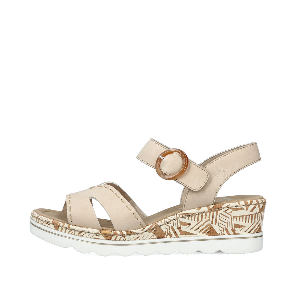 Rieker Women's Style 67173 Dress Sandal - Beige JZ95oSgW