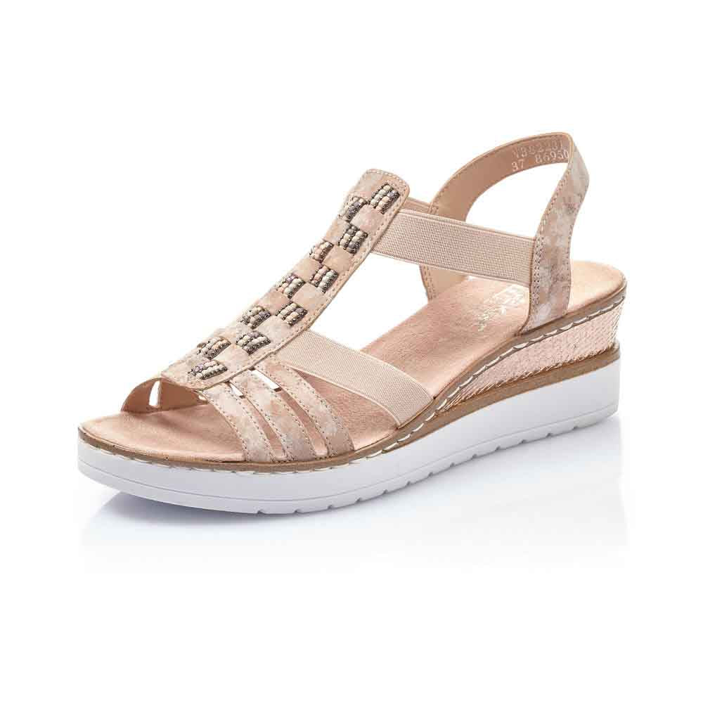 Rieker Women's Style V3822 Dress Sandal - Pink