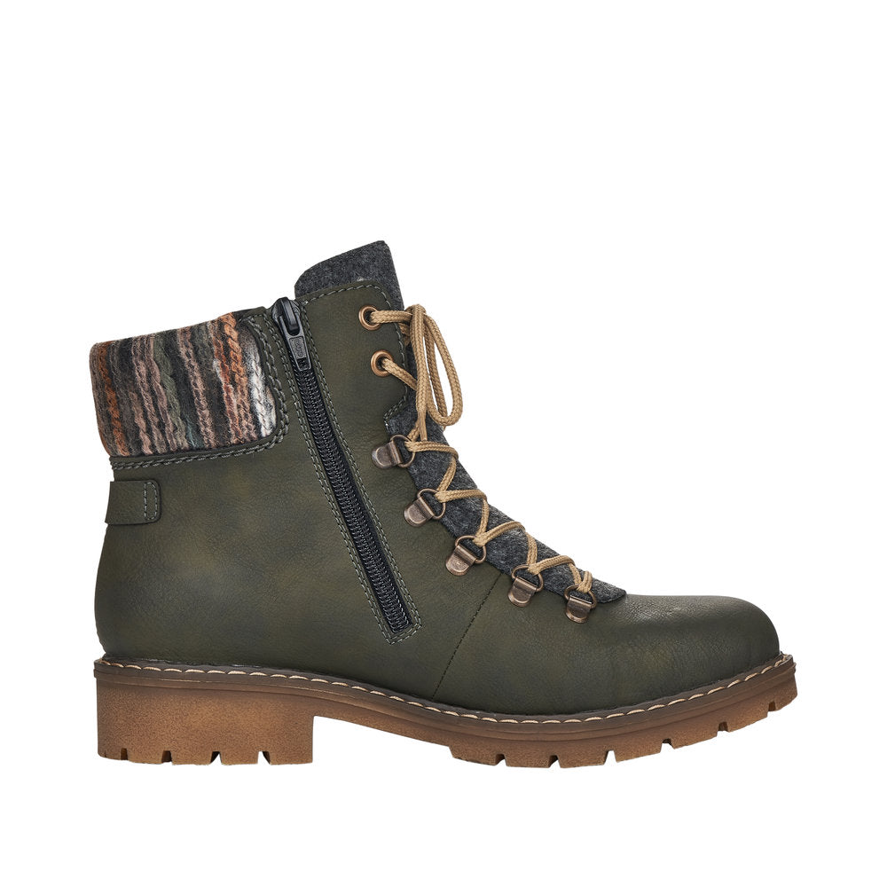 Rieker Synthetic Material Women's Short Y9131 Ankle Boots - Green pKP87RcX