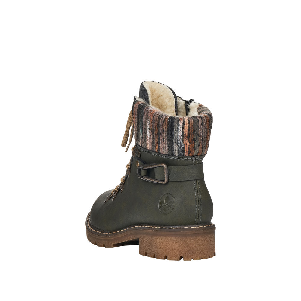 Rieker Synthetic Material Women's Short Y9131 Ankle Boots - Green pKP87RcX