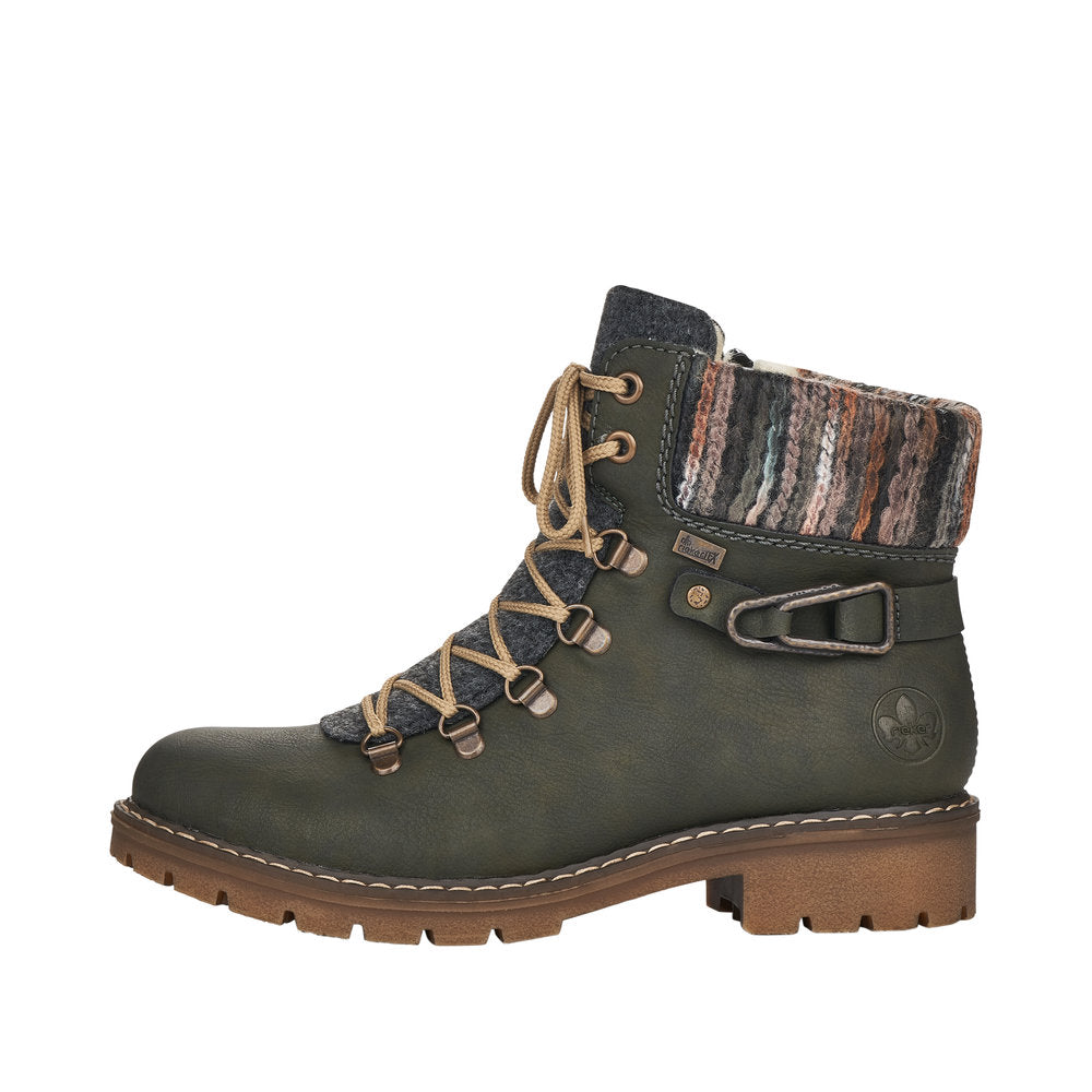 Rieker Synthetic Material Women's Short Y9131 Ankle Boots - Green pKP87RcX