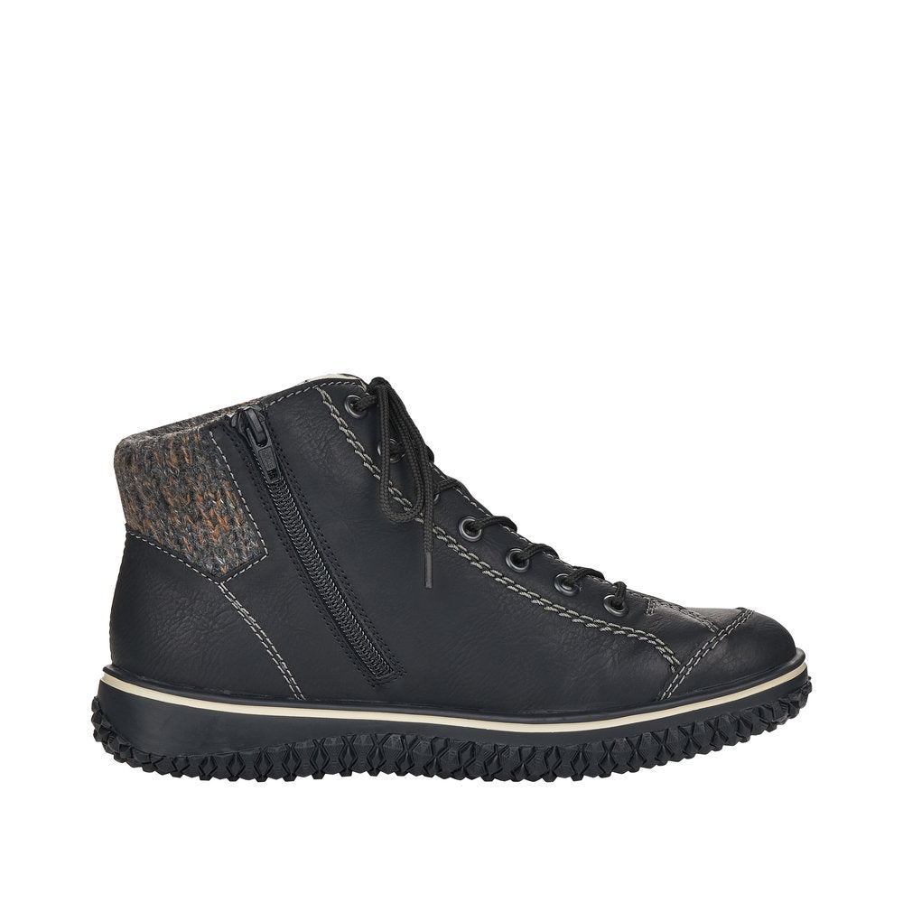 Rieker Synthetic Material Women's Short Z4243-01 Ankle Boots - Black Combination jAueLVOv