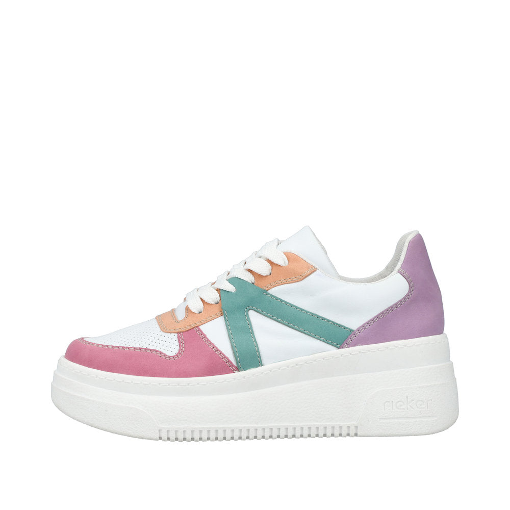 Rieker Women's Style M7814 Athletic Lace-Up - White Combination 78b5dqAE