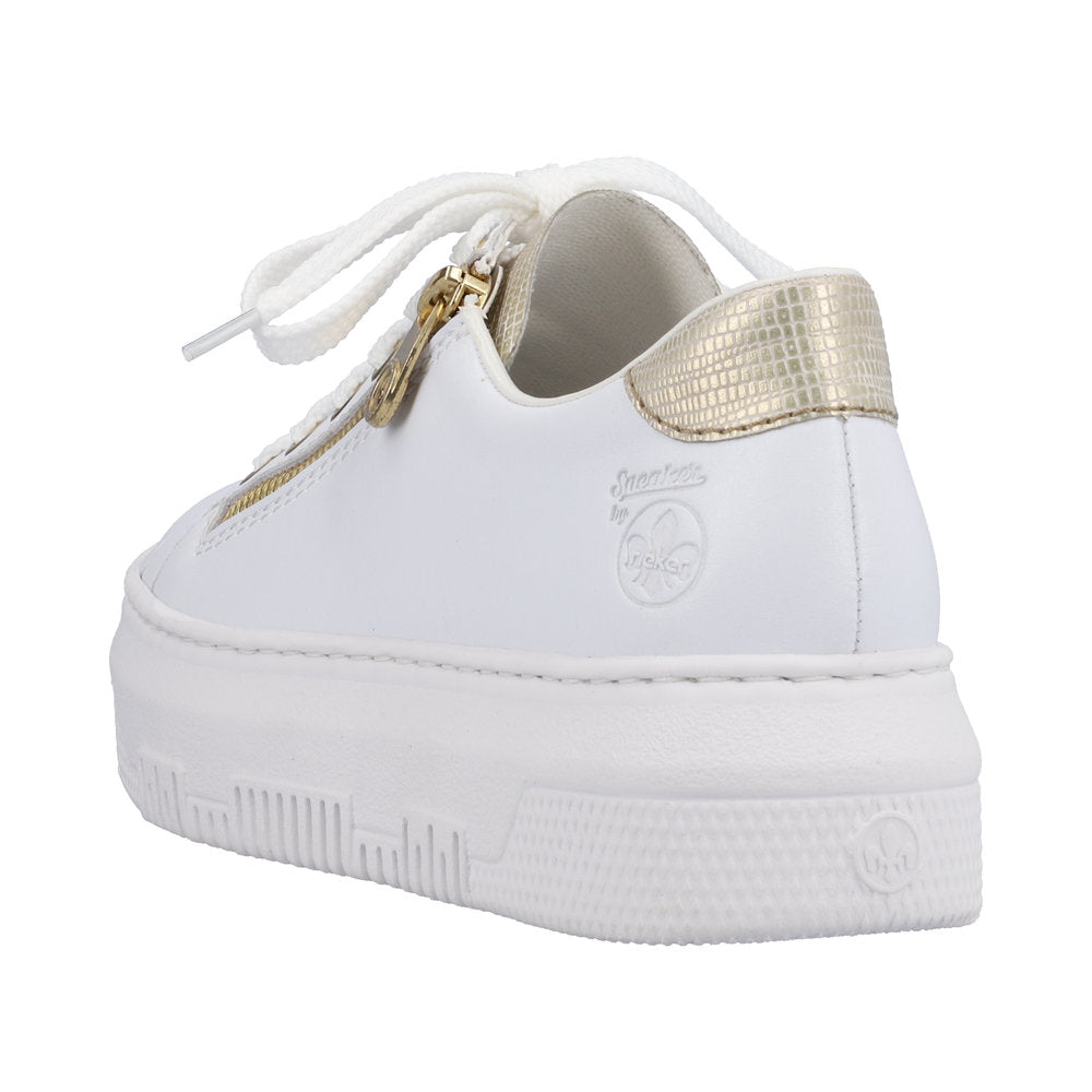 Rieker Women's Style M1921 Athletic Lace-Up With Zip - White Eku8e0Ex