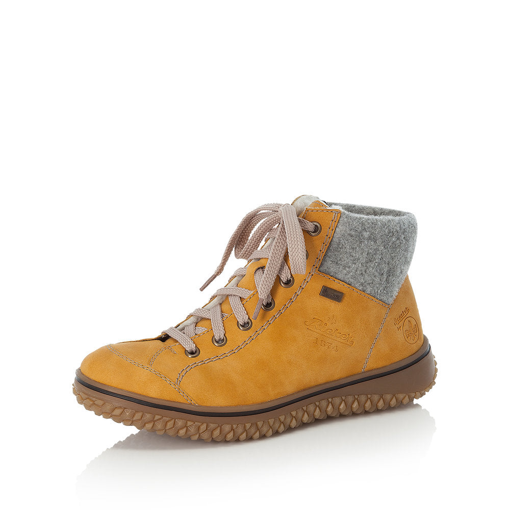 Rieker Synthetic Material Women's Short Z4243-01 Ankle Boots - Yellow Combination
