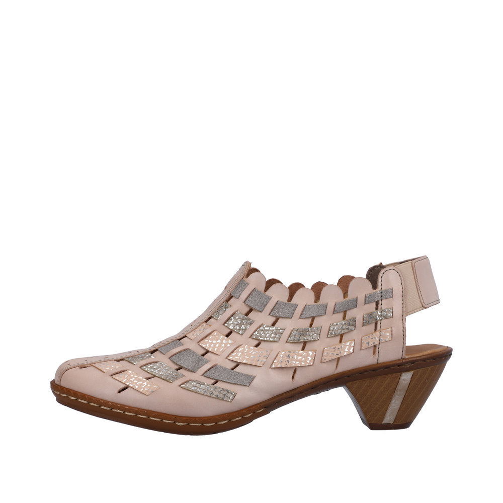 Rieker Women's Style 46778 Dress Sling-Back - Beige Combination klIqGErA