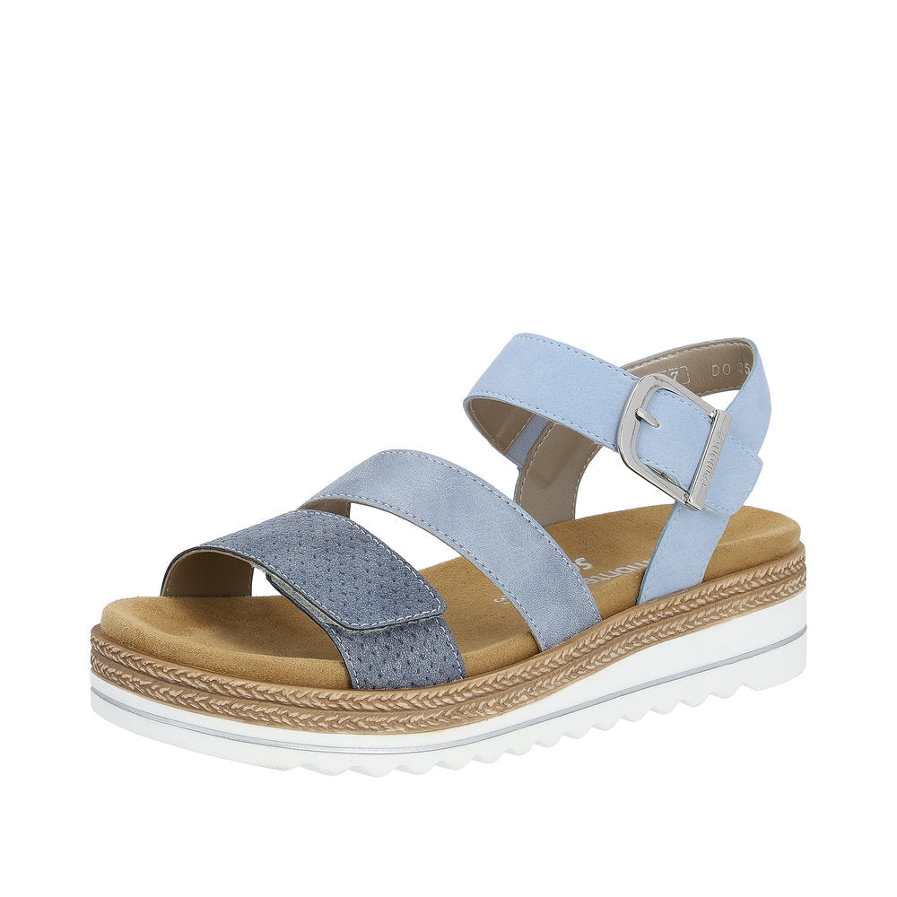 Remonte Women's Style D0Q55 Casual Sandal - Blue